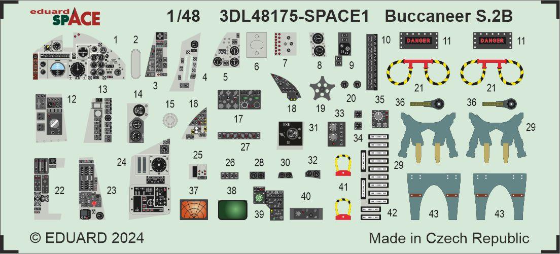 Eduard 3DL48175 1:48 Blackburn Buccaneer S.2B SPACE for Airfix