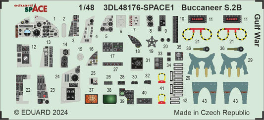 Eduard 3DL48176 1:48 Blackburn Buccaneer S.2B Gulf War SPACE for Airfix