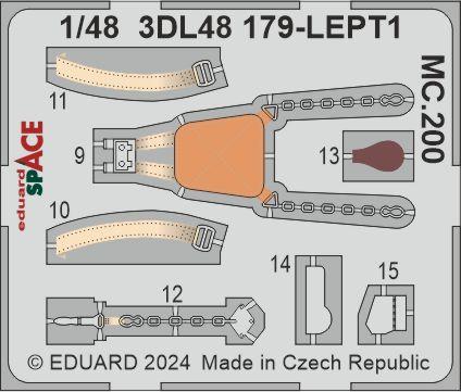 Eduard 3DL48179 1:48 Macchi MC.200 Saetta SPACE for Italeri