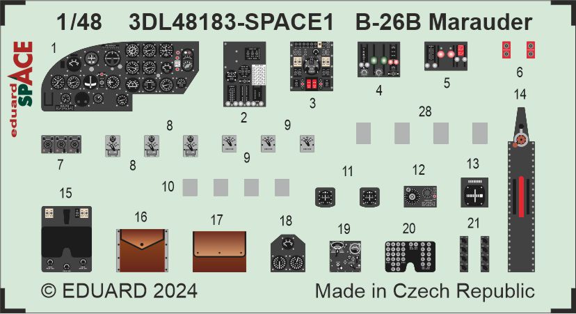 Eduard 3DL48183 1:48 Martin B-26B Marauder SPACE