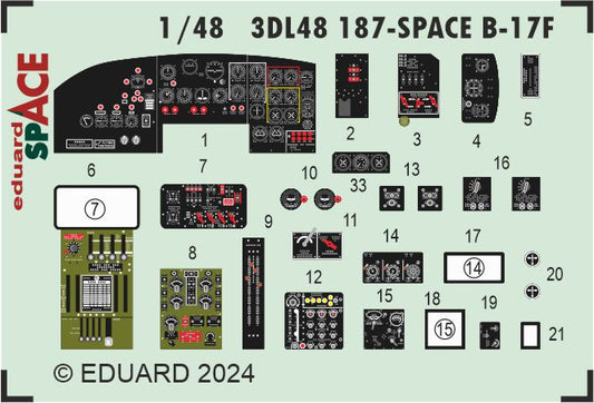 Eduard 3DL48187 1:48 Boeing B-17F Flying Fortress SPACE