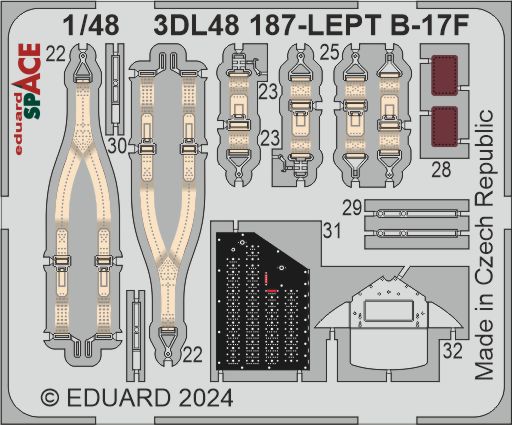 Eduard 3DL48187 1:48 Boeing B-17F Flying Fortress SPACE