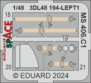 Eduard 3DL48194 1:48 Morane-Saulnier MS.406C1 SPACE