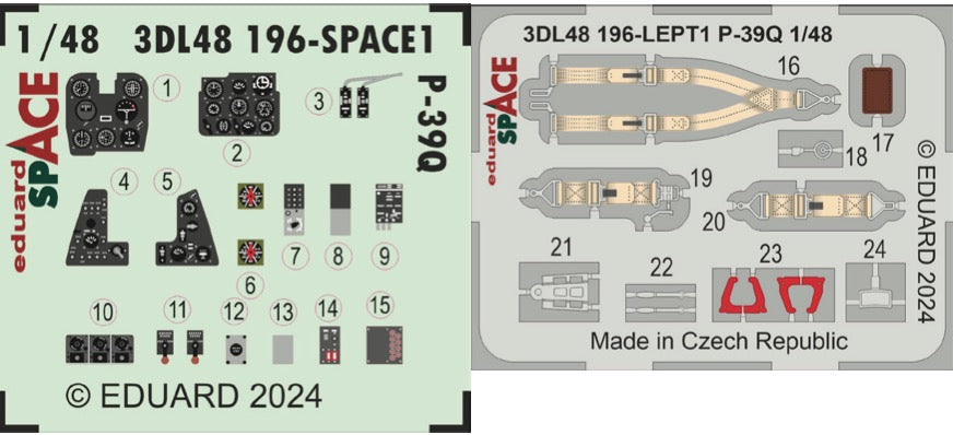 Eduard 3DL48196 1:48 Bell P-39Q Airacobra SPACE