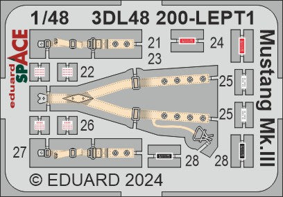 Eduard 3DL48200 1:48 North-American Mustang Mk.III Space