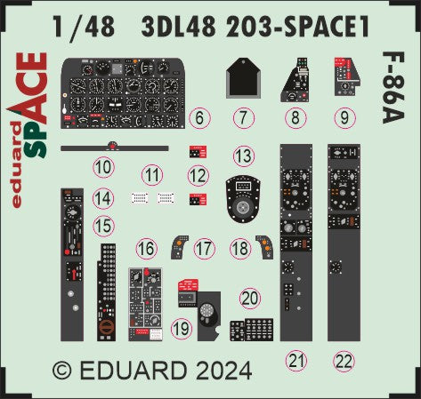 Eduard 3DL48203 1:48 North-American F-86A Sabre SPACE