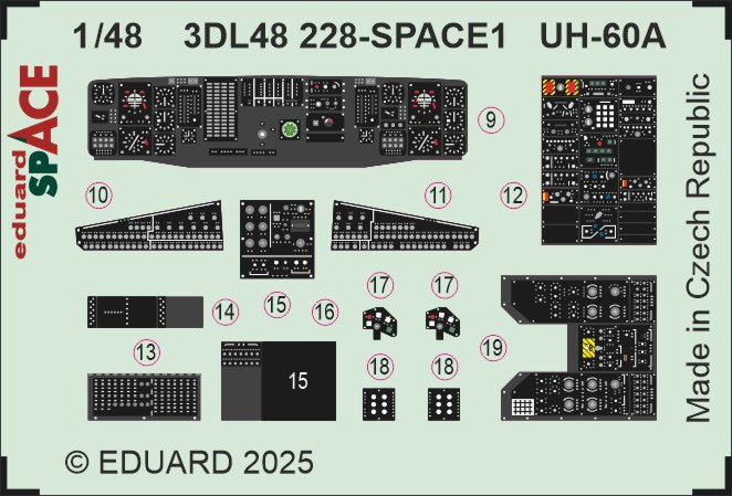 Eduard ED3DL48228 1:48 Sikorsky UH-60A SPACE