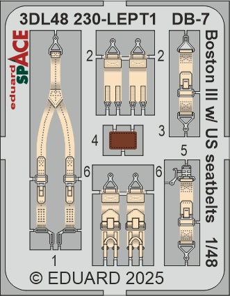 Eduard ED3DL48230 1:48 Douglas Boston III/US DB-7B w/ US seatbelts SPACE