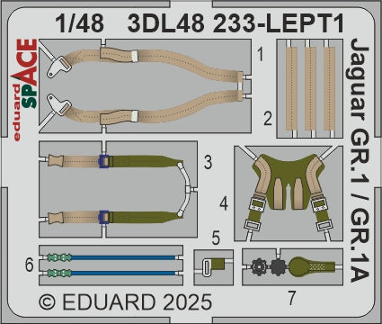 Eduard ED3DL48233 1:48 Sepecat Jaguar GR.1/GR.1A SPACE