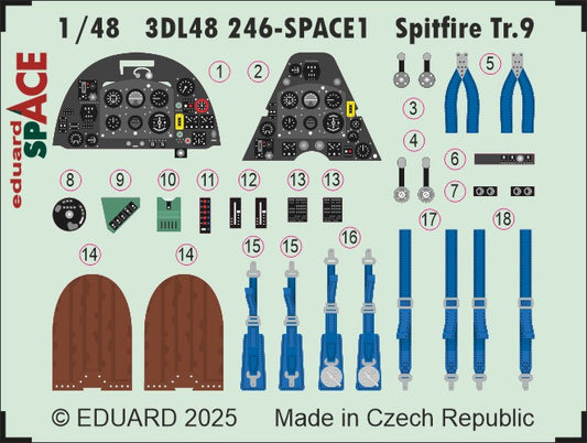 Eduard 3DL48246 1:48 Supermarine Spitfire Tr.9 SPACE