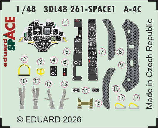 Eduard 3DL48261 1:48 Douglas A-4C Skyhawk SPACE set