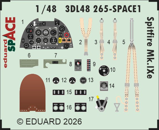 Eduard 3DL48265 1:48 Supermarine Spitfire Mk.IXe SPACE