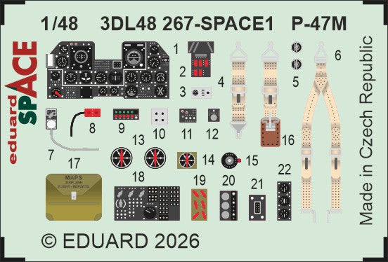 Eduard 3DL48267 1:48 Republic P-47M Thunderbolt SPACE