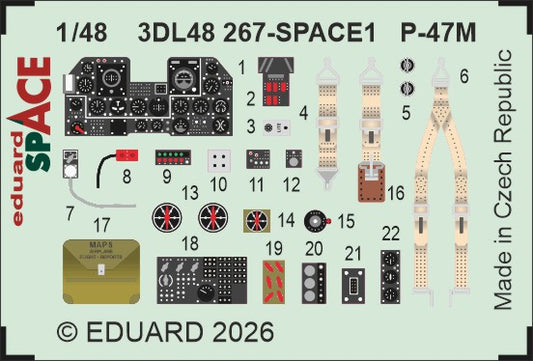 Eduard 3DL48267 1:48 Republic P-47M Thunderbolt SPACE