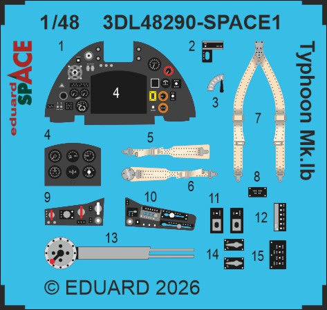 Eduard 3DL48290 1:48 Hawker Typhoon Mk.Ib SPACE