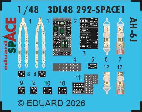 Eduard 3DL48292 1:48 Boeing AH-6J Little Bird SPACE