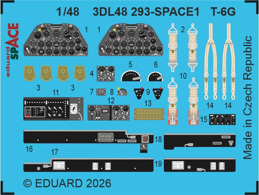 Eduard 3DL48293 1:48 North-American T-6G Texan SPACE