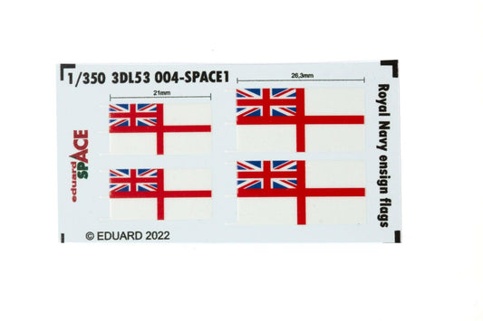 Eduard 3DL53004 1:350 Royal Navy Ensign Flags SPACE 3D Decal