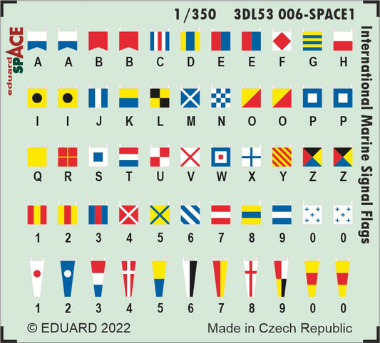 Eduard 3DL53006 1:350 International Marine Signal Flags SPACE 3D-Printed Decal