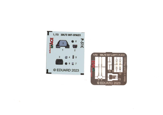 Eduard 3DL72007 1:72 North-American P-51C Mustang SPACE 3D-Printed Instrument Decals