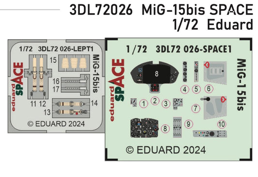 Eduard 3DL72026 1:72 Mikoyan MiG-15bis SPACE