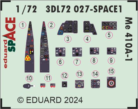 Eduard 3DL72027 1:72 Messerschmitt Me-410A-1/U-2 SPACE