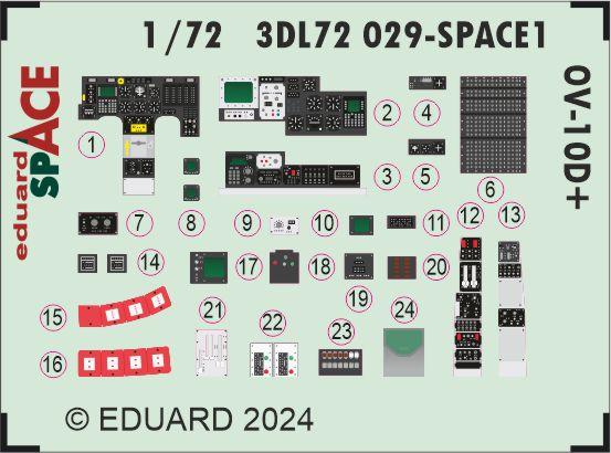 Eduard 3DL72029 1:72 North-American/Rockwell OV-10D+ Bronco SPACE