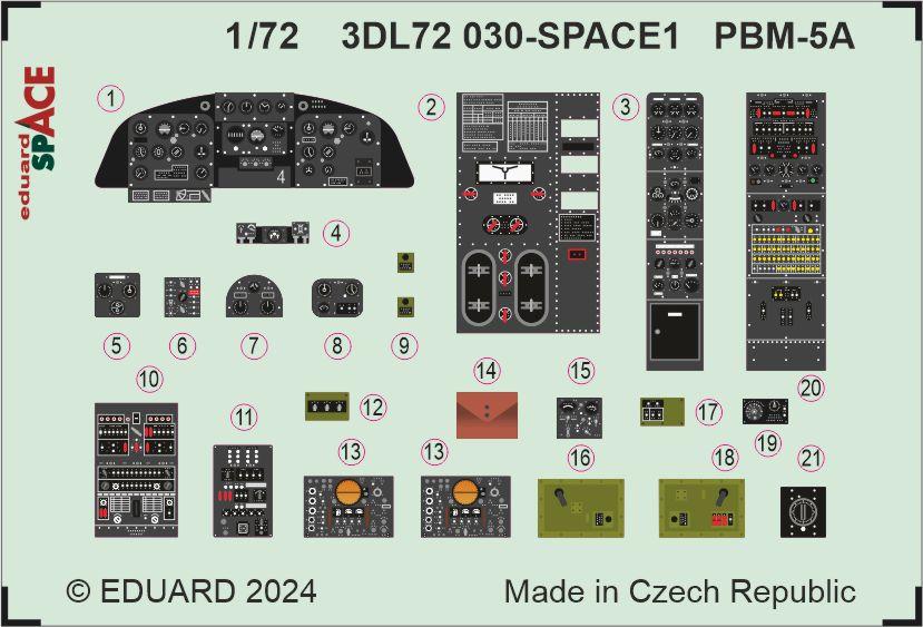 Eduard 3DL72030 1:72 Martin PBM-5A Mariner SPACE