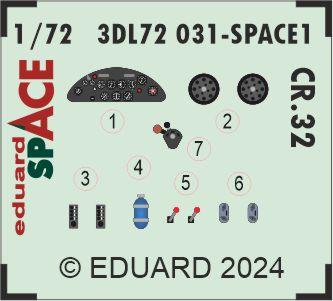 Eduard 3DL72031 1:72 Fiat CR.32 SPACE for Italeri and Supermodel