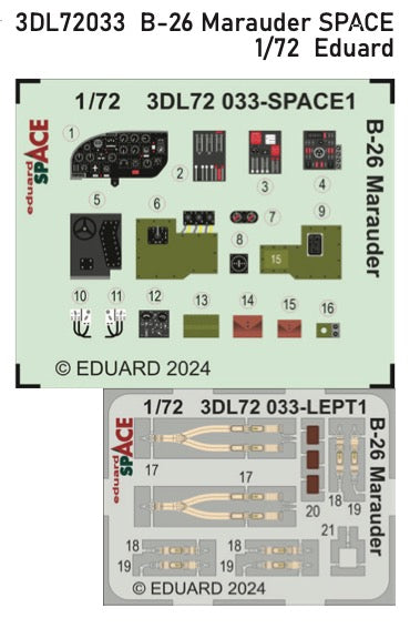 Eduard 3DL72033 1:72 Martin B-26 Marauder SPACE