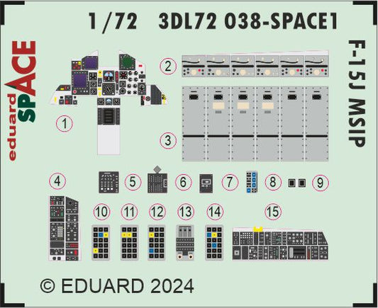 Eduard 3DL72038 1:72 McDonnell F-15J Eagle MSIP SPACE
