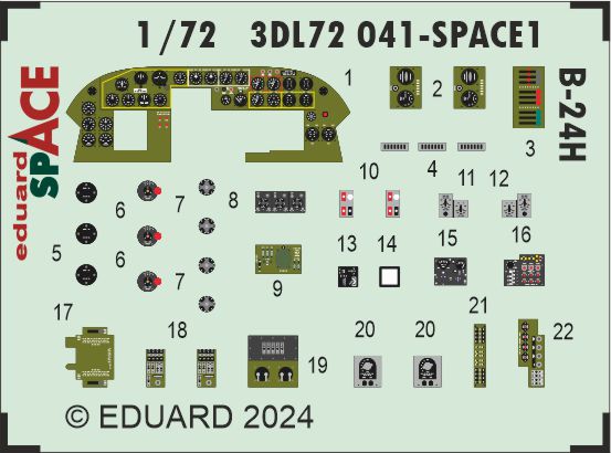 Eduard 3DL72041 1:72 Consolidated B-24H Liberator SPACE