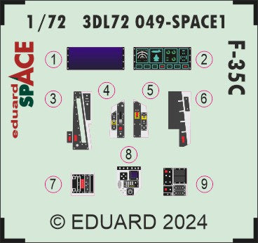 Eduard 3DL72049 1:72 Lockheed-Martin F-35C Lightning