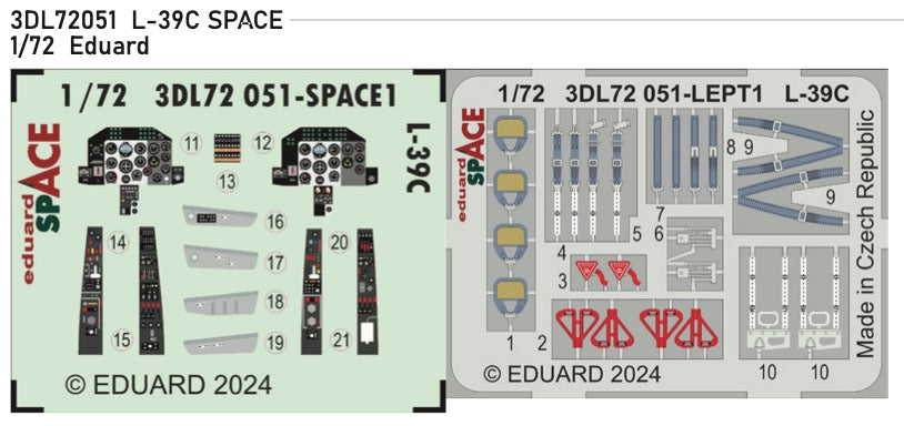 Eduard 3DL72051 1:72 Aero L-39C Albatros SPACE