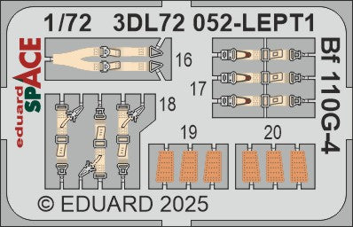 Eduard 3DL72052 1:72 Messerschmitt Bf-110G-4 SPACE