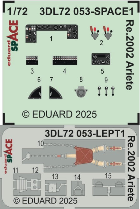 Eduard 3DL72053 1:72 Reggiane Re.2002 Ariete SPACE