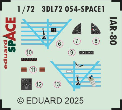 Eduard 3DL72054 1:72 I.A.R. IAR.80 SPACE