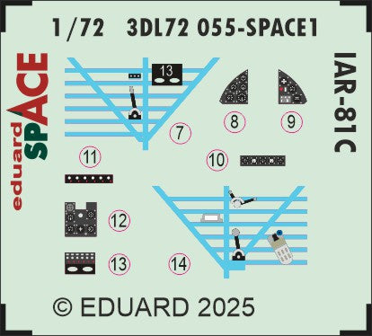 Eduard 3DL72055 1:72 I.A.R. IAR.81C SPACE