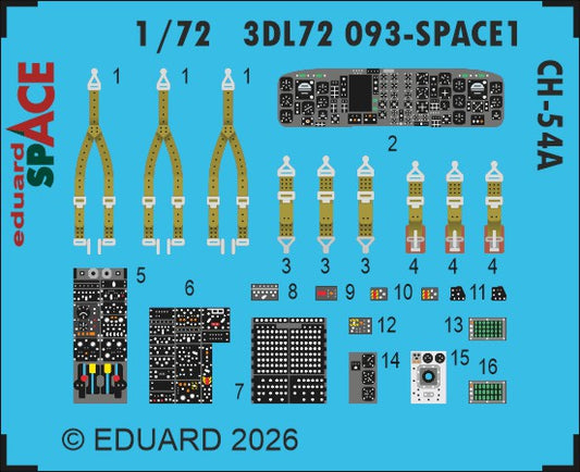 Eduard 3DL72093 1:72 Sikorsky CH-54A SPACE