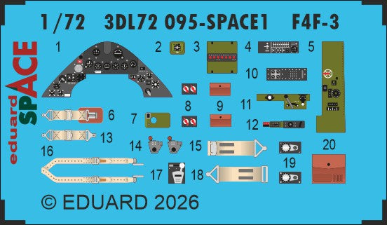 Eduard 3DL72095 1:72 Grumman F4F-3 SPACE