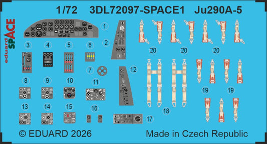 Eduard 3DL72097 1:72 Junkers Ju-290A-5 SPACE