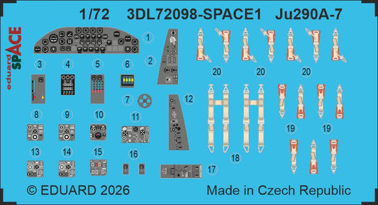 Eduard 3DL72098 1:72 Junkers Ju-290A-7 SPACE