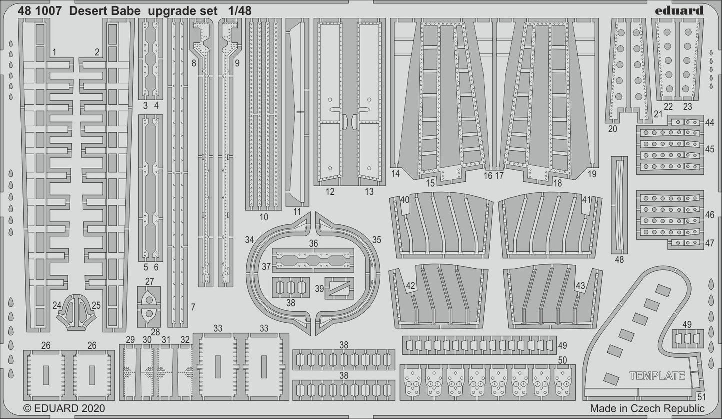 Eduard 481007 1:48 Panavia Tornado GR.1 Desert Babe upgrade set