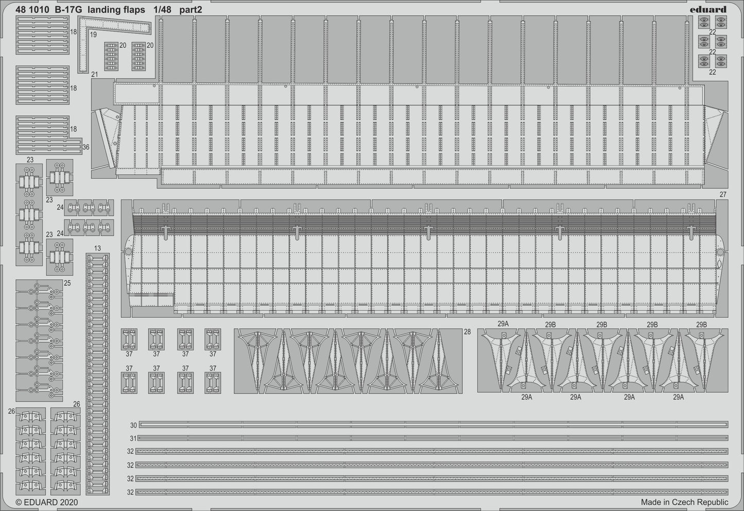 Eduard 481010 1:48 B-17G Flying Fortress landing flaps