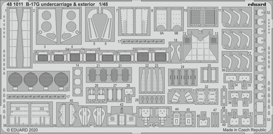 Eduard 481011 1:48 Boeing B-17G Flying Fortress undercarriage & exterior