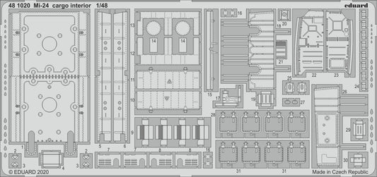 Eduard 481020 1:48 Mil Mi-24V/VP cargo interior