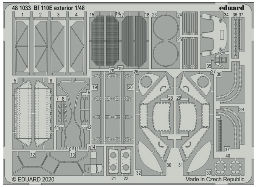 Eduard 481033 1:48 Messerschmitt Bf-110E NACHTJAGER exterior