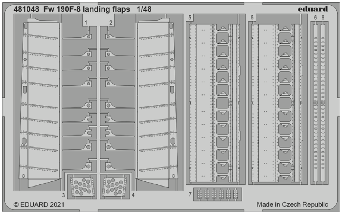 Eduard 481048 1:48 Focke-Wulf Fw-190F-8 landing flaps