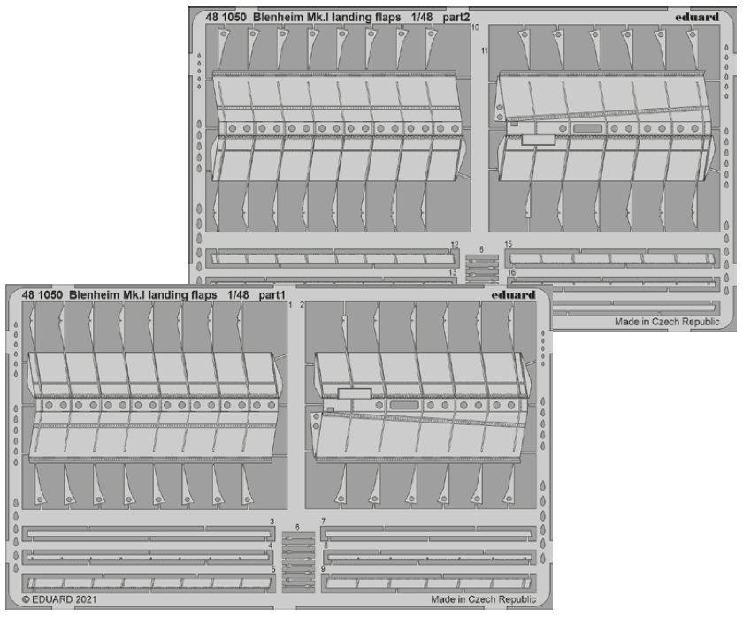 Eduard 481050 1:48 Bristol Blenheim Mk.I landing flaps