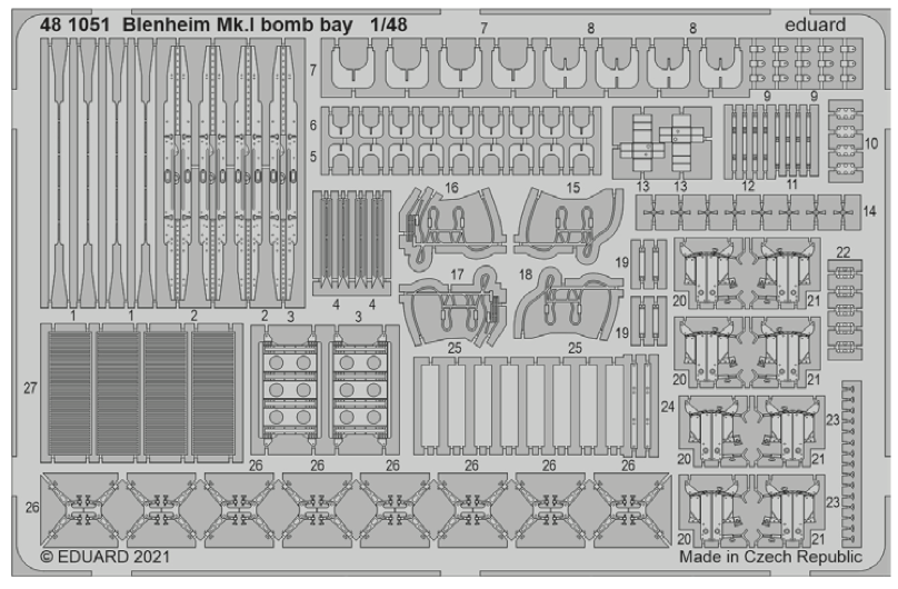 Eduard 481051 1:48 Bristol Blenheim Mk.I bomb bay